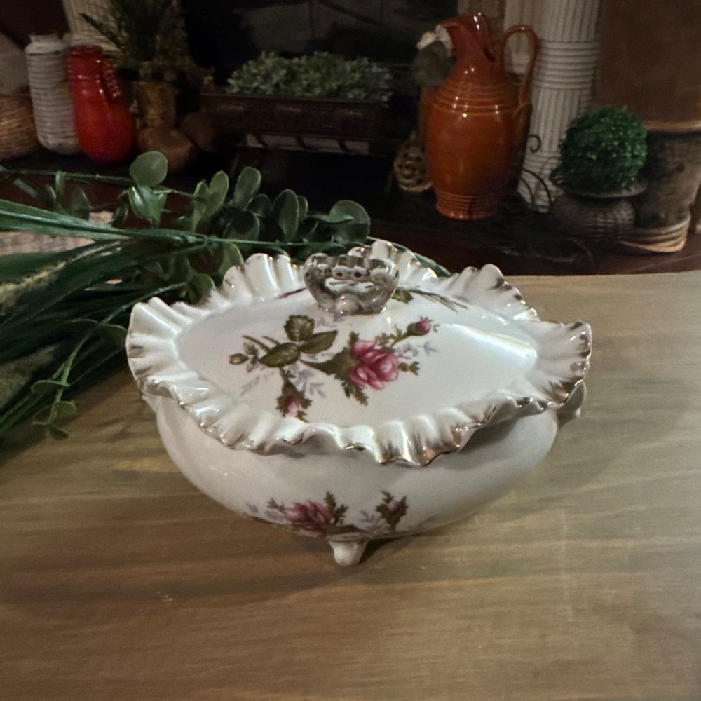 Vintage Japanese BETSONS  Moss Roses" CANDY DISH